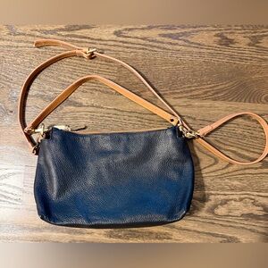 Valentina Black and Tan Crossbody Bag